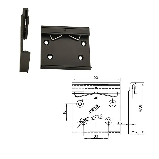 Universal Din Guide Rail Mounting 35mm Aluminum Spring Clip - Buy ...