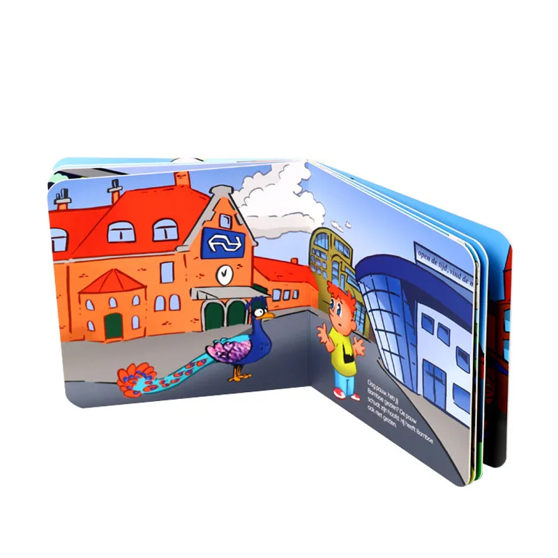 Manufacturer Custom Quality Full-Color Offset Print Early Learning Hardback Board Book for Children Kraft Paper factory