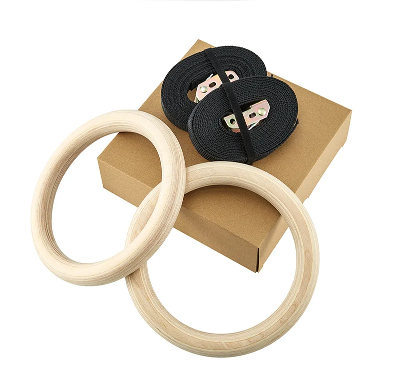 Оборудование для фитнеса, деревянные гимнастические кольца с ремнями для тренажерного зала от 4 м до 6 м