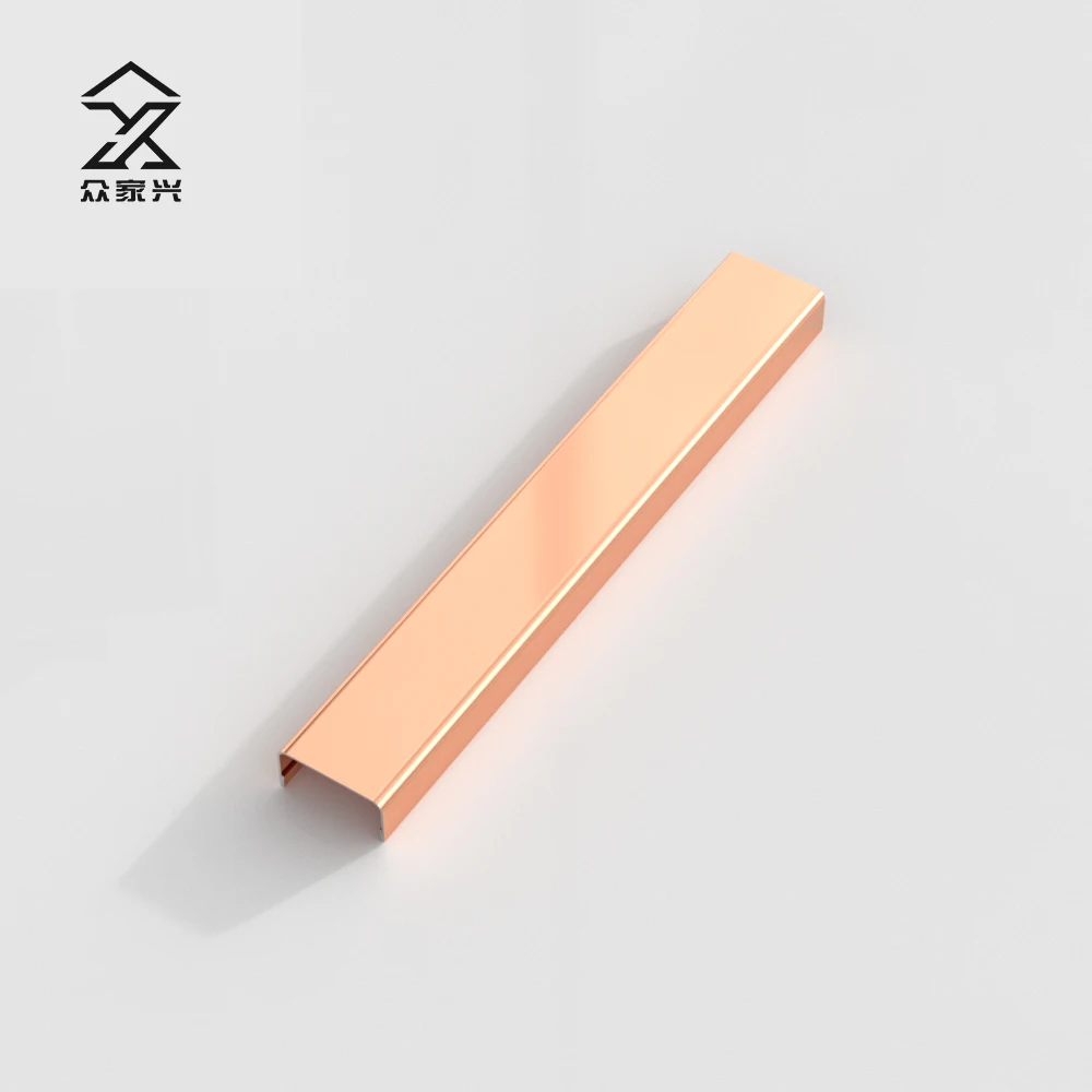 Factory Price Ceramic Corner Edge Golden Industrial U Shape Brushed stainless steel stair parts edge Tile Trim details