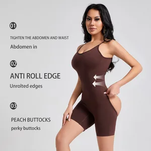 Women's Body Shaping Bodysuit Push-up Strap & Hip-Lifting Tight Waist for Belly Tummy Control Shapewear