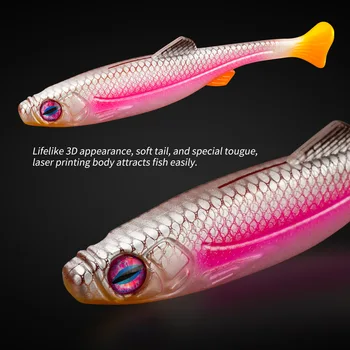Cheery 19cm 63g 10color Large Size T-tail Soft Bait for Pike Grouper Giant Grouper and Black Bass PVC Fishing Soft Lure – Soft Lure – view 5
