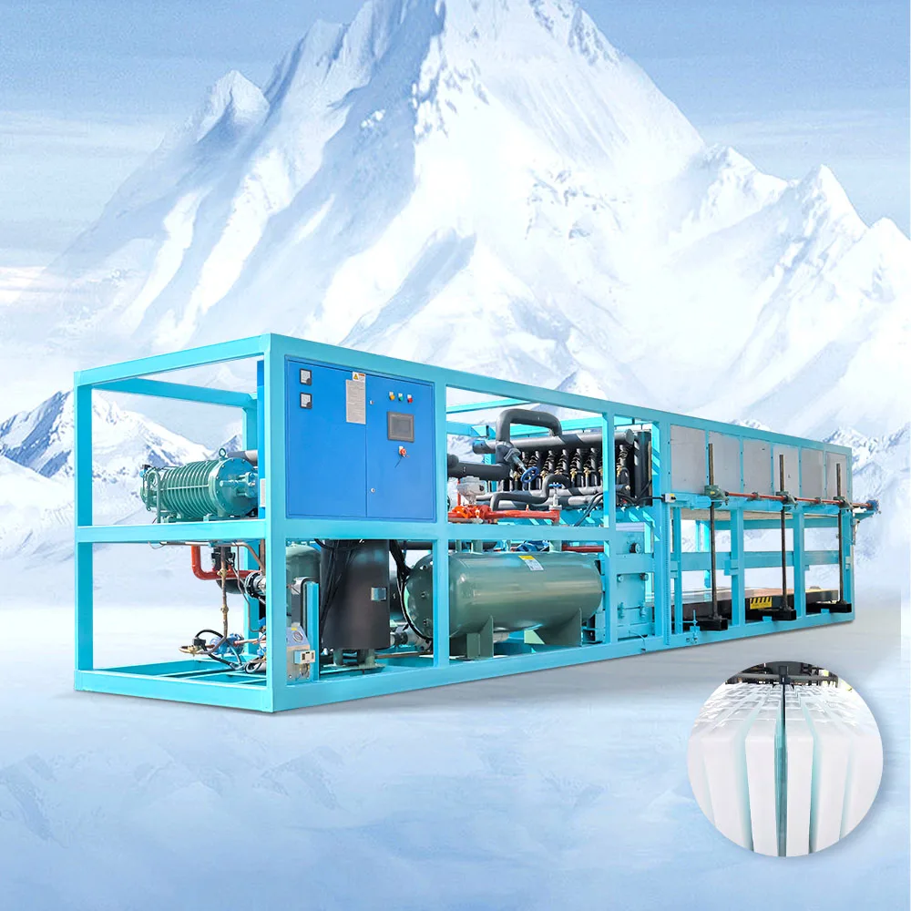 Bitzer Compressor Automatic 1 Ton Ice Block Making Machine Sale Philippines Manufacturing Plants 20-30kg Ice Storage Capacity