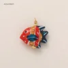 Red fish pendant-Gold