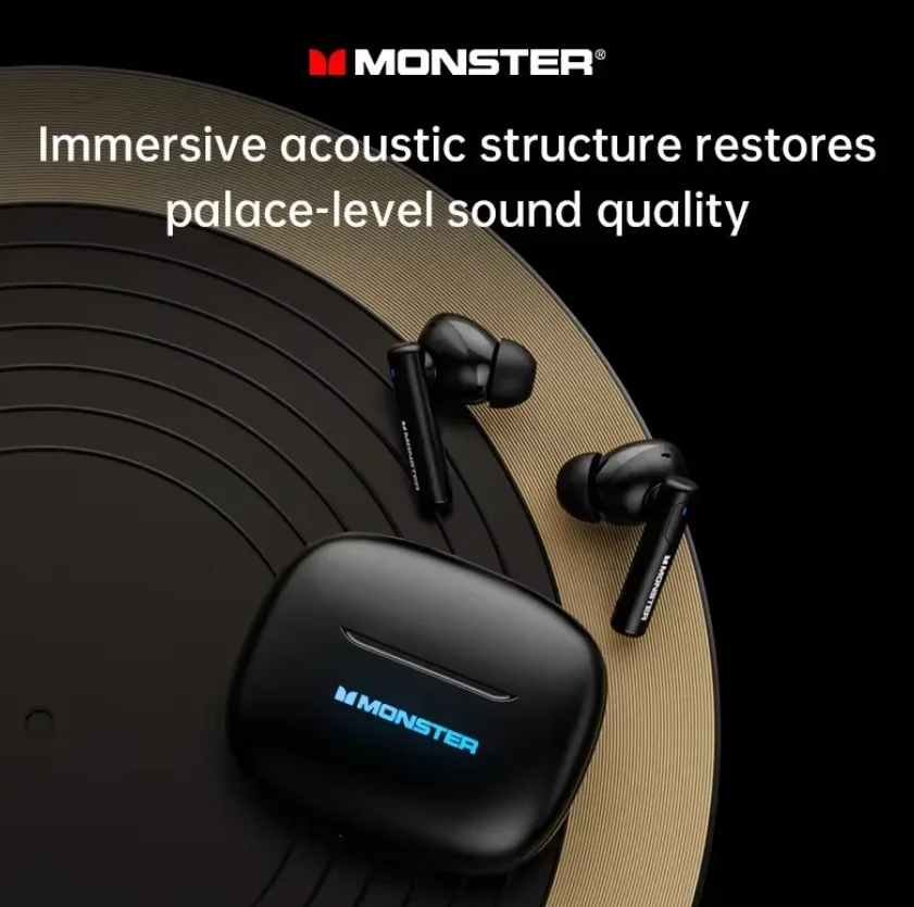 THE MONSTERS Earphone Case2点セット正規品 Monster XKT06 Gaming Earbuds Wireless Bluetooth 5.2
