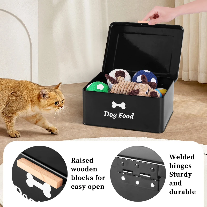 Factory Direct Sale Durable Galvanized Iron Storage Containers Set of 4 for Pet Clothes and Pet Food