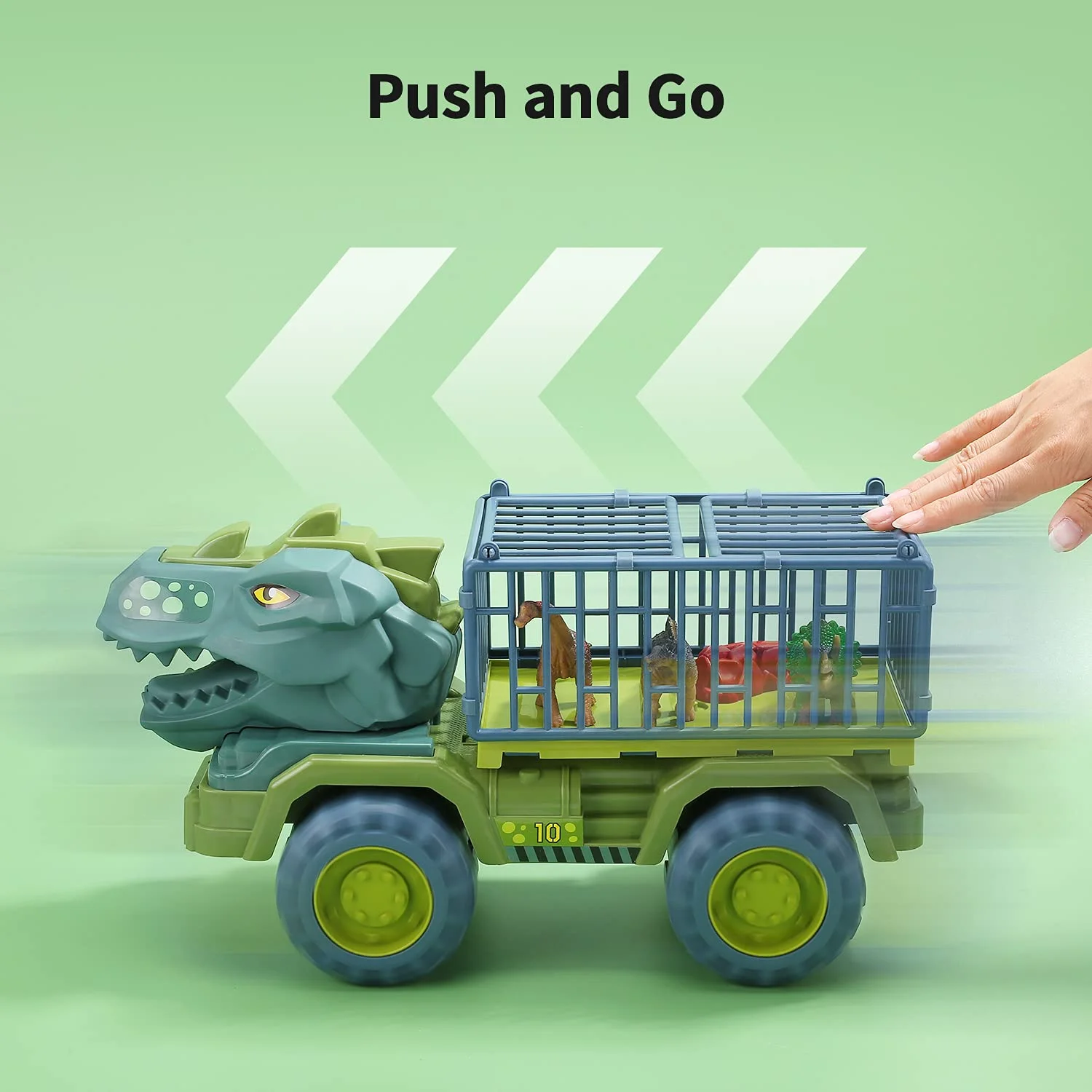 2021 Amazon Hot Selling Indoor Games Inertia Engineering Transport Dinosaur Truck for Children Boys