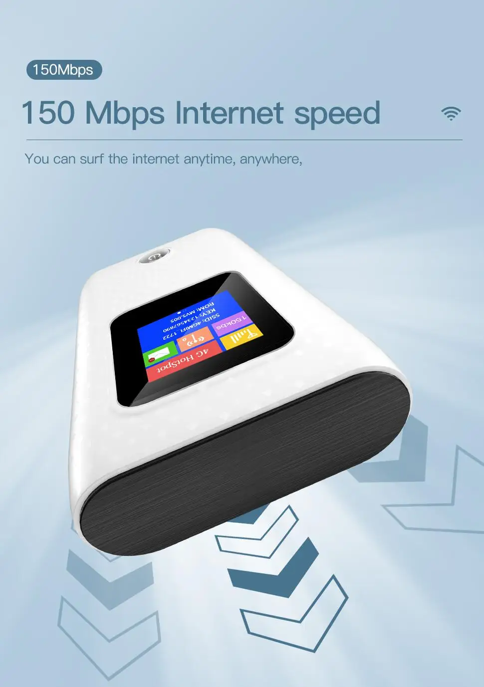 Power Bank KuWFi Mini Wifi Router 150Mbps LCD Display Pocket Mobile 4g Wireless Hotspot Device with 6000mAh Battery