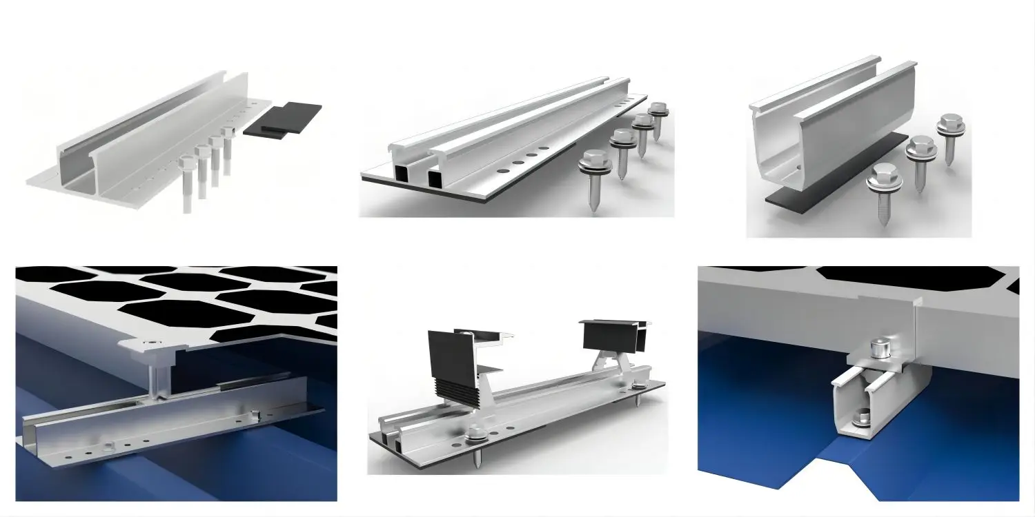 Wholesale Solar Panel Mounting System Aluminum Accessories Metal Roof ...