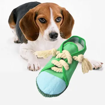 Interactive Puzzle Pet Chew Toy in Shoe Shape Durable and Safe for Small Medium Pets Funny Squeaky Sound Toy for Dog Playing