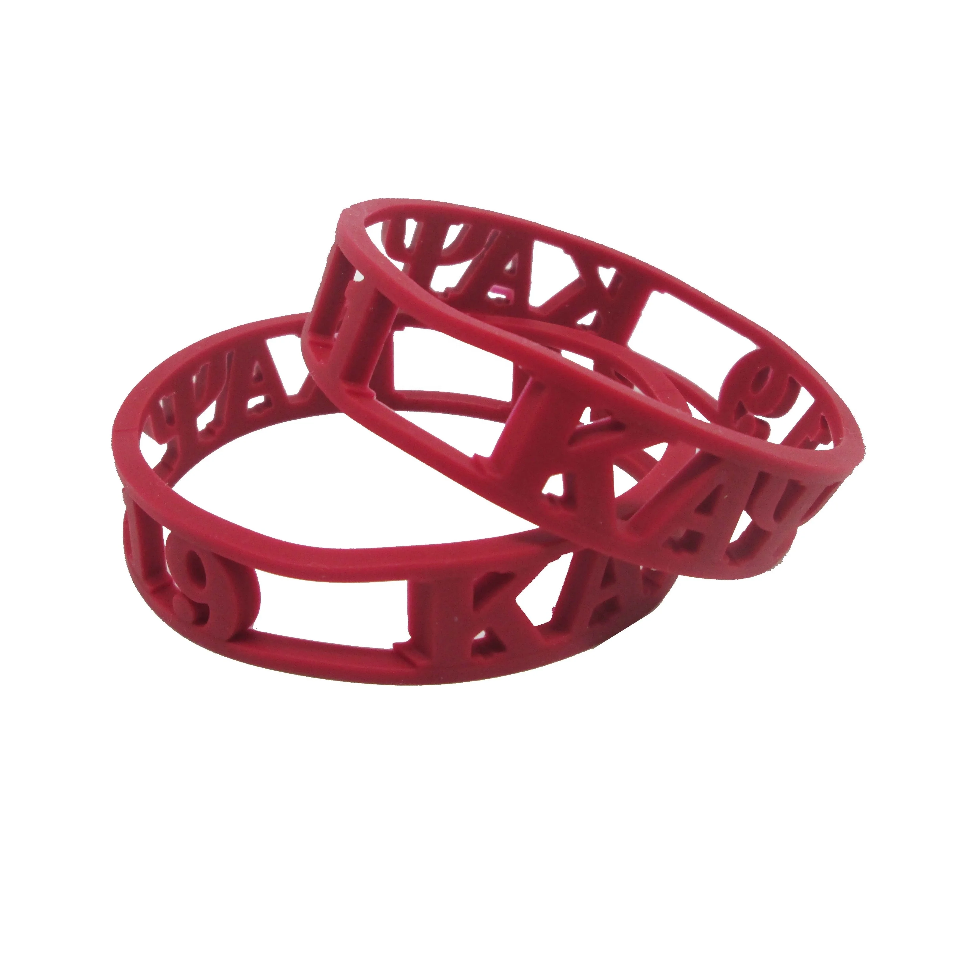 All Groups 3d Cut Out Silicone Bracelet Wristband/ Sorority Fraternity