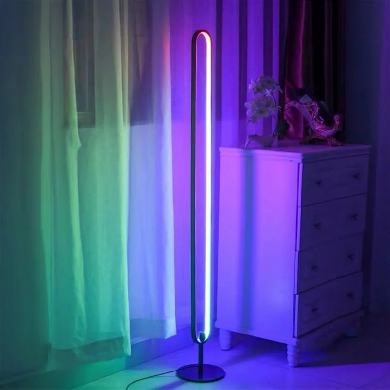 140cm Minimalist RGB Oval Wall Light Remote Control Elliptical Ring Antique  LED Floor Standing Lamps - Buy 140cm Minimalist RGB Oval Wall Light Remote  Control Elliptical Ring Antique LED Floor Standing Lamps