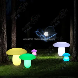 Hot Selling Modern 3D Mushroom LED Night Light Rechargeable Battery Table Lamp Remote for Garden Decoration Mood Lighting