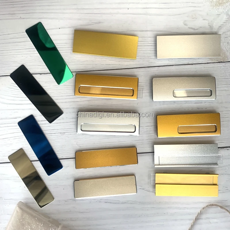 Custom Name Plate Plastic Tags - Acrylic with Safety Pin