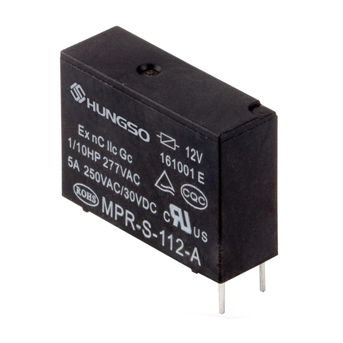 Hf46f Relay Pcb in Stock MPR 4pins DC 5V 6V 9V 12V 18V 24V Black Waterproof Relays