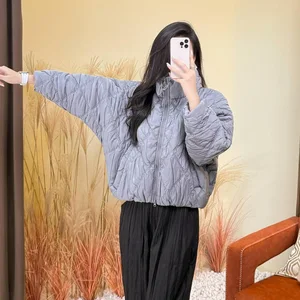 High Quality Cotton Coat for Women 2025 Winter New Cotton Coat Loose Jacket Pleated Bread Coat Ladies Fashion Coat