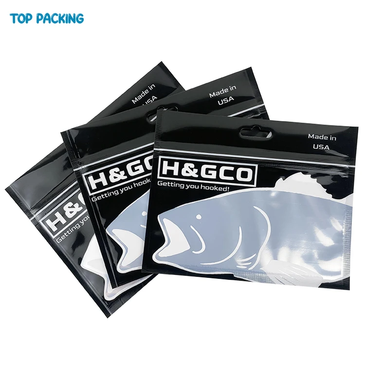 Custom 3 Side Seal Fish Bait Bag Soft Plastic Fishing Lure Baits