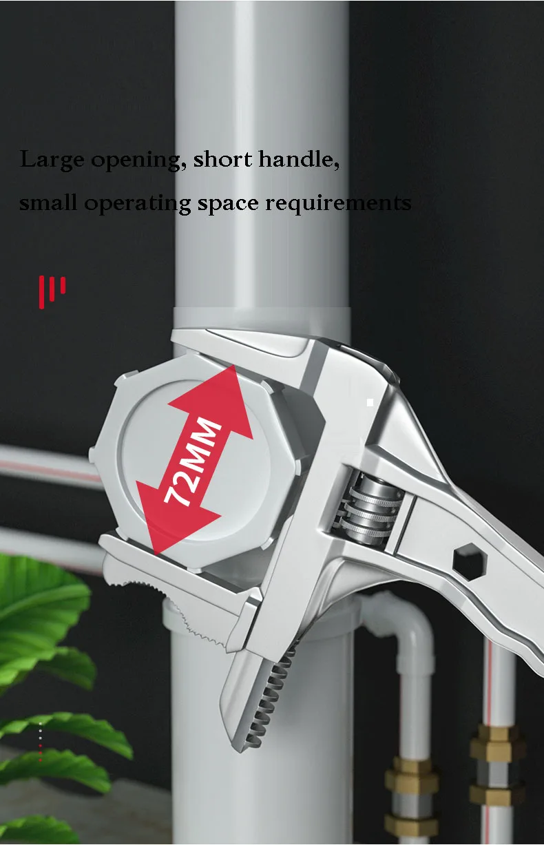 Short Handle Multifunctional Basin Wrench Sizes Kitchen Sink Wrench