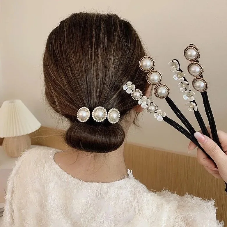 Vintage Shell Pearl Hairpin Bun Kapsel Hair Stick Vrouwen Elegante Hair Bun wrap Accessoires Haaraccessoires Strikken & Elastiekjes 