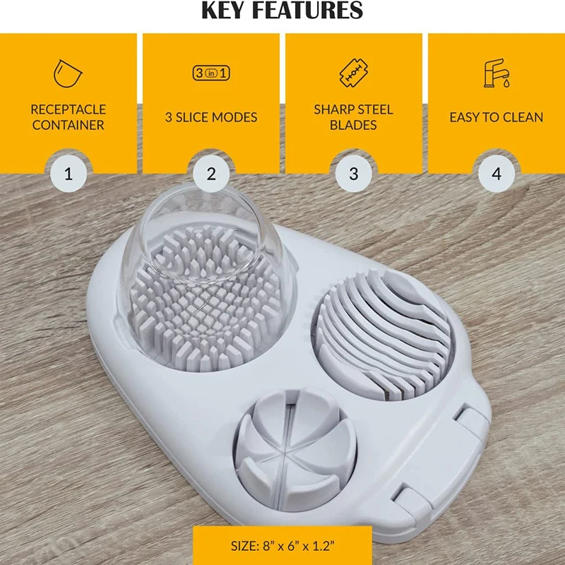 Kamus Экологически Чистая нержавеющая сталь и пластиковая вареная Форма для яиц ручной резак слайсер отличный кухонный инструмент домашнего использования