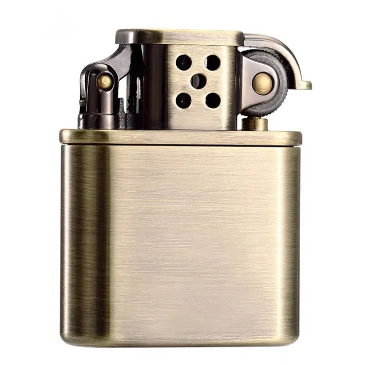 Оптовая продажа винтажная медная Глянцевая ветрозащитная Зажигалка металлическая сигаретная керосиновая зажигалка