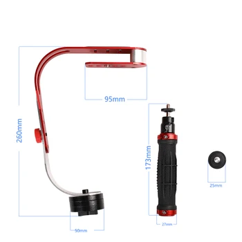 Kaliou  H015  High Quality Aluminum Professional Handheld Camcorder Video DSLR Camera Stabilizer for Smartphone Action Camera detail image