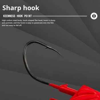 Boat Sea Fishing Bass Lead Head Hook Stainless Steel Live Bait Fish Shape T Tail Soft Bait – Soft Lure – view 5