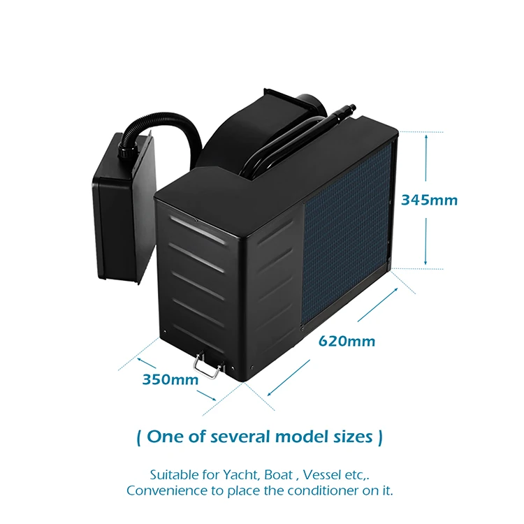 2024 DC Self-contained 12V 24V 48V 110V 220V 230V Cooling System Cooled Chiller Marine air Conditioner for Boat 9000BTU-24000BTU