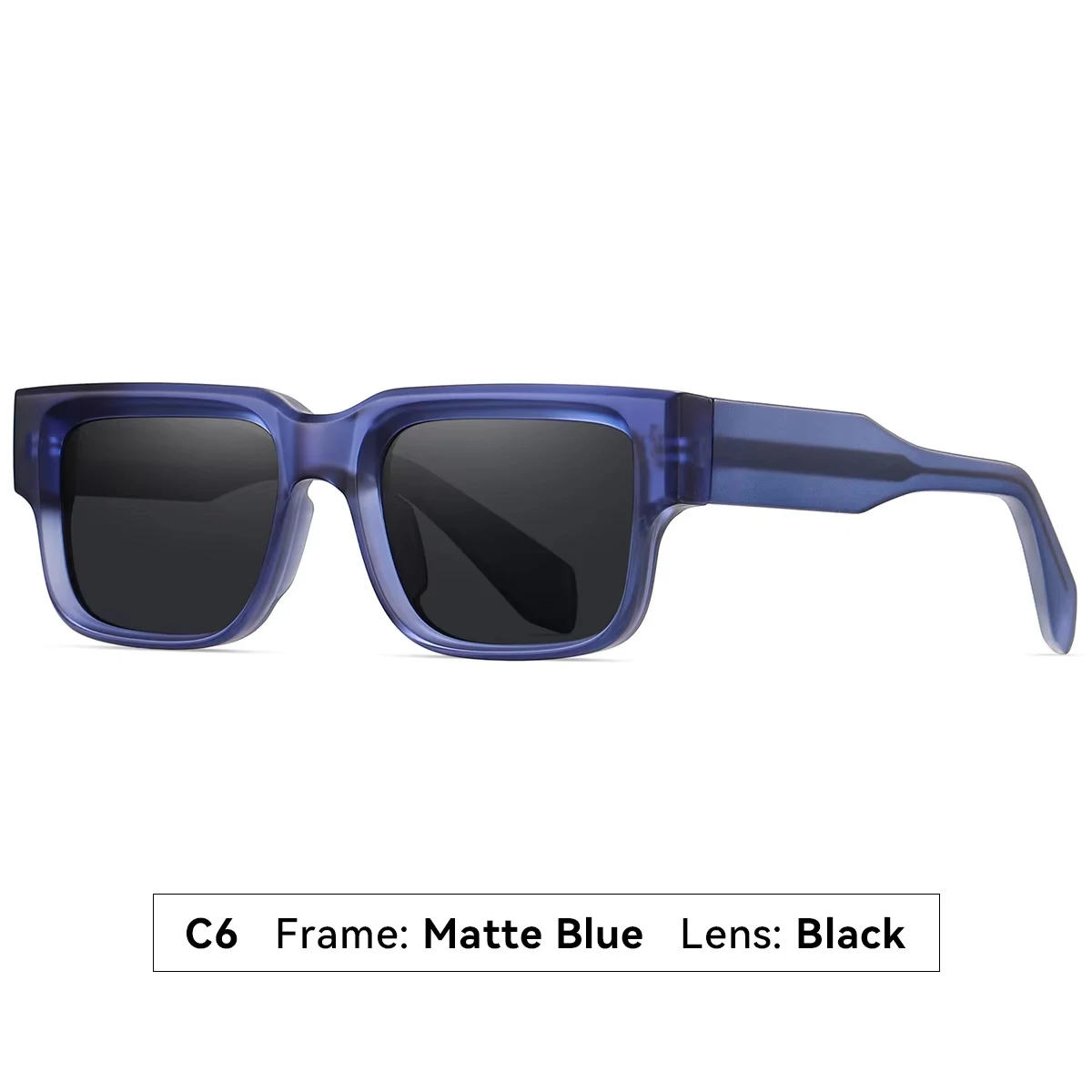 Lunettes de soleil carrées pour hommes, monture épaisse, polarisées, protection UV, en plastique, taille 2026._voghion.com