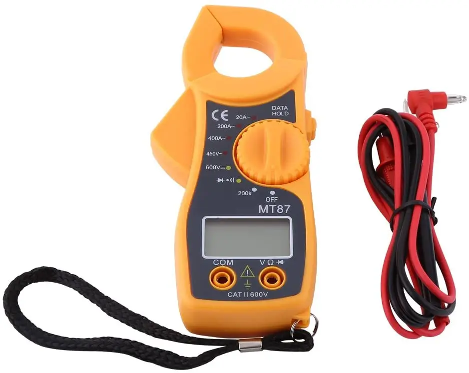 MT87 LCD Digital Clamp Meter Multimeter AC/DC Voltmeter Current Resistance Testers