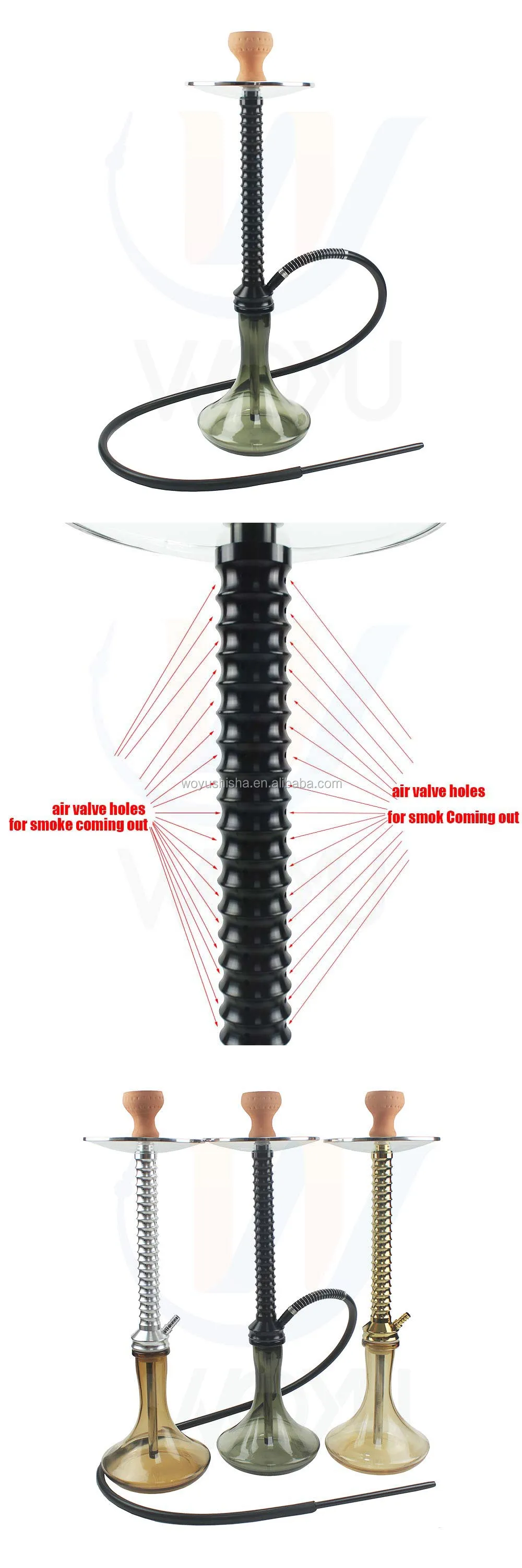 Multihole Shisha Special Hookah New Shisha Special Chicha Gold Tall