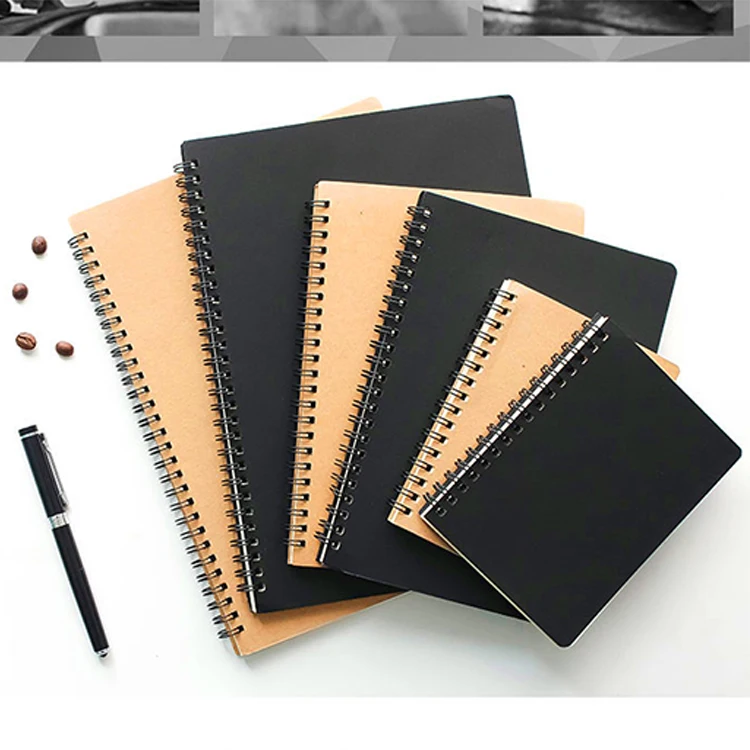 Custom Printing Recycled Brown Kraft Paper Office School Spiral Notebook for Promotional