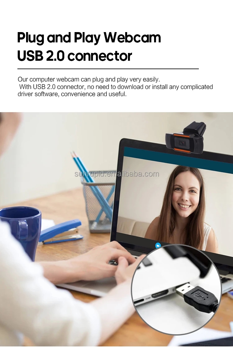 Live Streaming Video Chat Camera  Laptop USB2.0 Camera 720P 1080P Web Cam Webcam with Built in Microphone