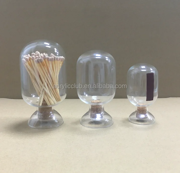 Color Glass Match Cloche Bottle Factory Wholesale Custom Matches In