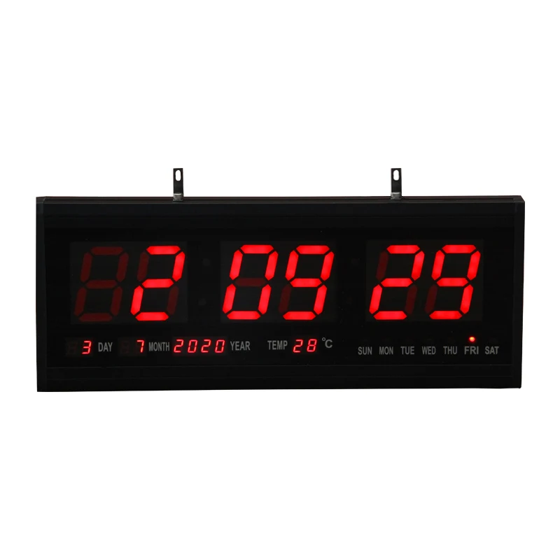 CHEETIE Electronic Month Day Week Temperature Display LED Digital Wall Calendar Clock for Elderly