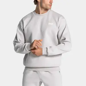 Factory Custom Round Neck Sweatshirt Men's Loose Solid Colour Pullover Foreign Trade Sweatshirt Men's Long Sleeve