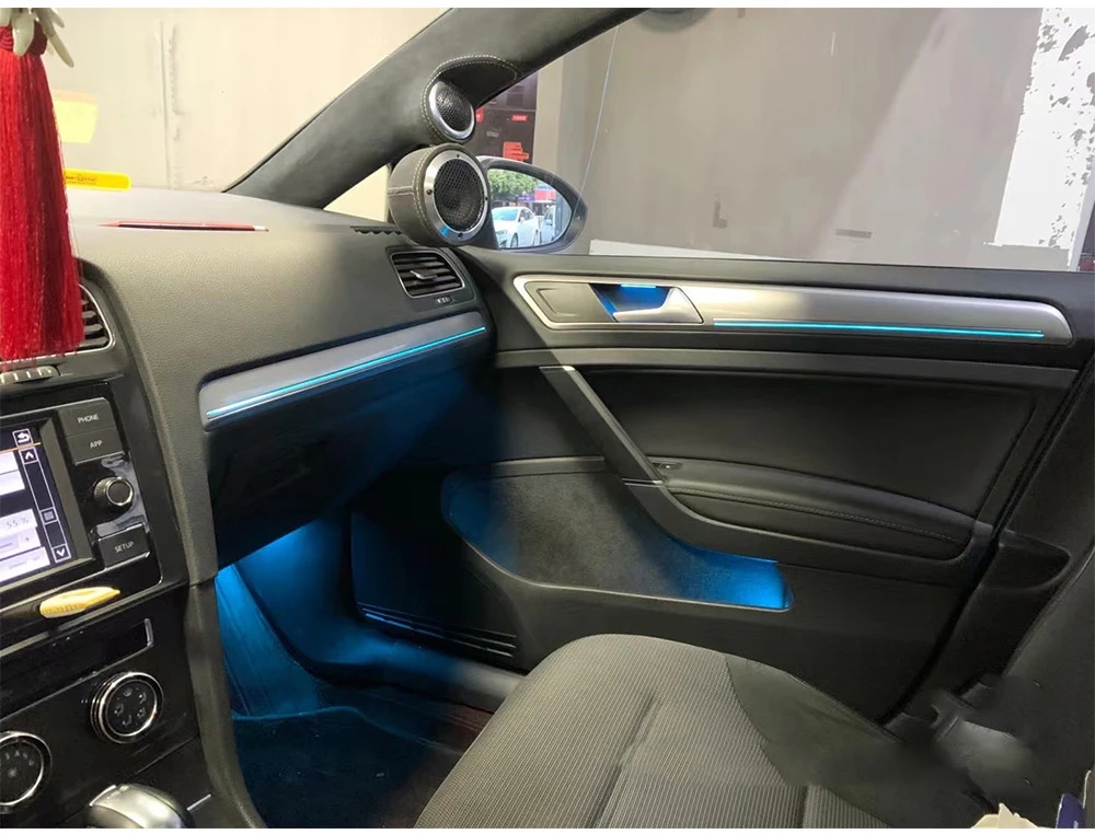 vw ゴルフ7 7.5 R GTI 2014-2021 全席アンビエントライト フォルクスワーゲン ゴルフ7 GOLF 7.5 MK7 2015-2021用 10/30色セット