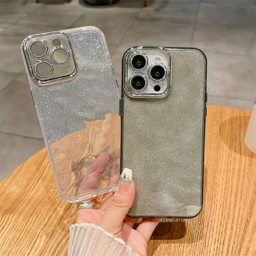 Transparent Phone Case For Iphone 15 14 13 12 11 Xr Xs Max Pro Plus Simple Electroplate Bling Cases Luxury Sjk452 Laudtec supplier