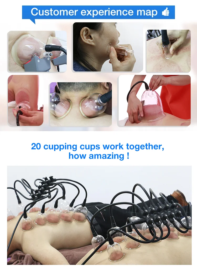 32 Cups Breast Enhancement & Butt Lift Vacuum Therapy Machine Body Shape & Nipple Sucking Massager with Vibrator Function