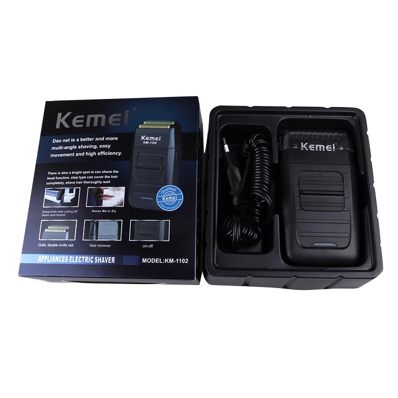 
 KM-1102 Оптовая Продажа Дешевая продажа перезаряжаемые KEMEI бритва электрическая бритва  