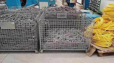 Wire Container Storage Cage Iron Frame with Traction and Casters ...