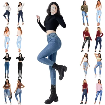 Wholesale High Quality Women's Casual Custom Plus Size Jeans USA Custom Size Women's Jeans Women's Jeans