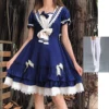 Blu [Vestito + Fiocco + Calzini Bianchi]