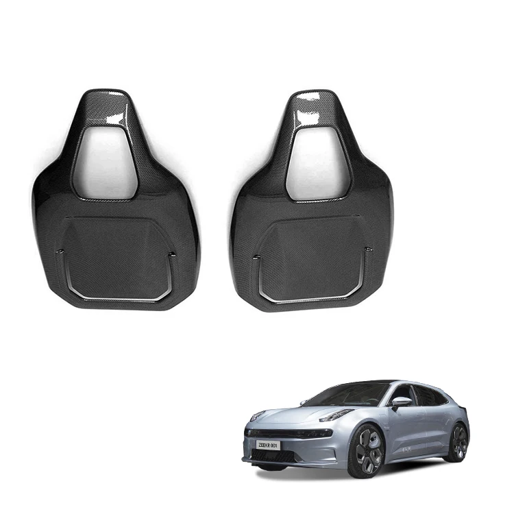 Almohadilla antipatadas para asiento trasero Zeekr 001 2021-2023, accesorio interior con patrón de fibra de carbono ABS.