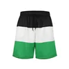 Pantaloni da spiaggia verdi in bianco e nero