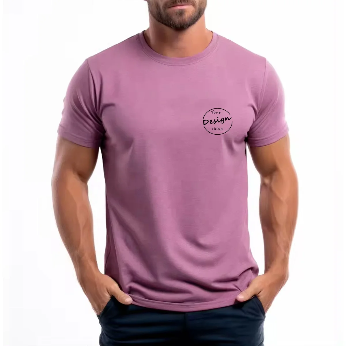 JL527B Polyester Blend Eco Friendly Heather Grey Tri Blend T Shirt Graphic Blank 180gram Customer Printed T Shirt