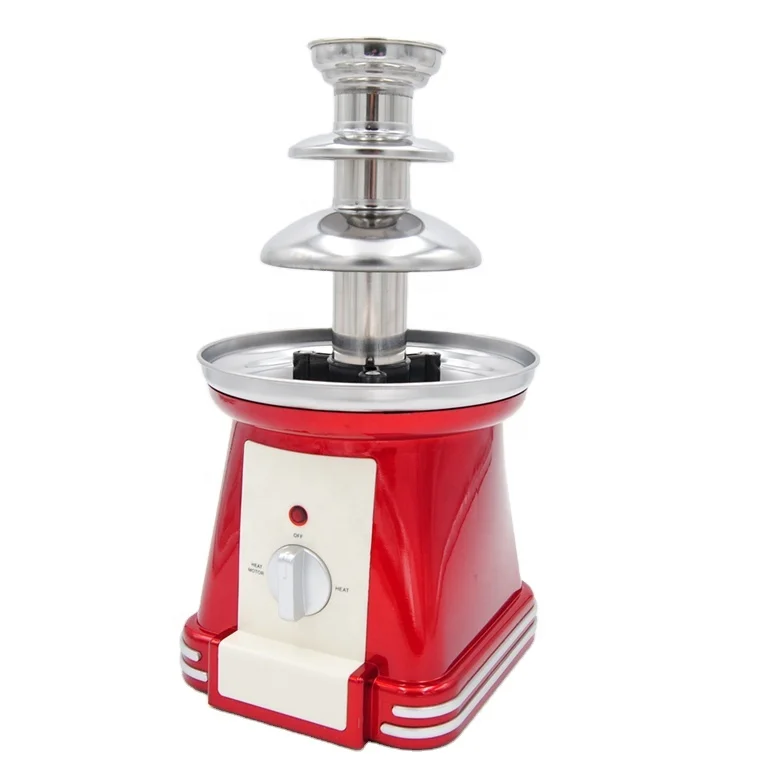 Таяльник для шоколада, коммерческий Электрический Ретро-фонтан для шоколада с ручкой, машина для плавления шоколада