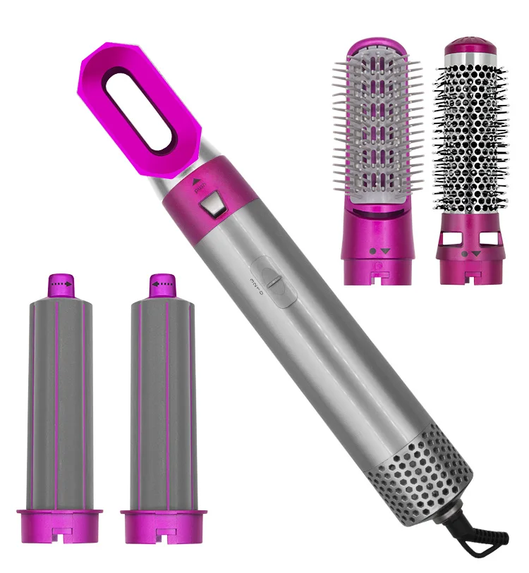 Best 1000w Professional 5 In 1 Detachable Interchangeable Styler Electric Hot Air Brush One Step