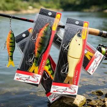 CHEERY New Tail Multi-Jointed Fishing Lure, Swimbait for Pike Bass, Saltwater Freshwater Fishing Tackle – Soft Lure – view 5