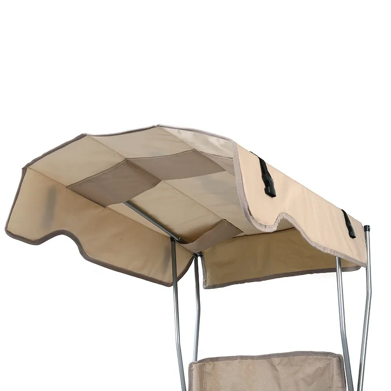 Portable Single Beach Chair with Sunshade Canopy Outdoor Oxford Fabric Camping Chair for Fishing